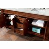 James Martin Vanities Brookfield 72in Double Vanity, Warm Cherry w/ 3 CM Eternal Jasmine Pearl Quartz Top 147-114-5781-3EJP